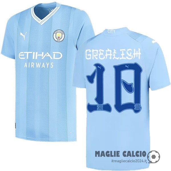 NO.10 Grealish Prima Maglia Manchester City 2023 2024 Azul Creare Maglie Da Calcio