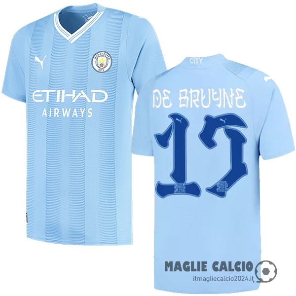 NO.17 De Bruyne Prima Maglia Manchester City 2023 2024 Azul Creare Maglie Da Calcio