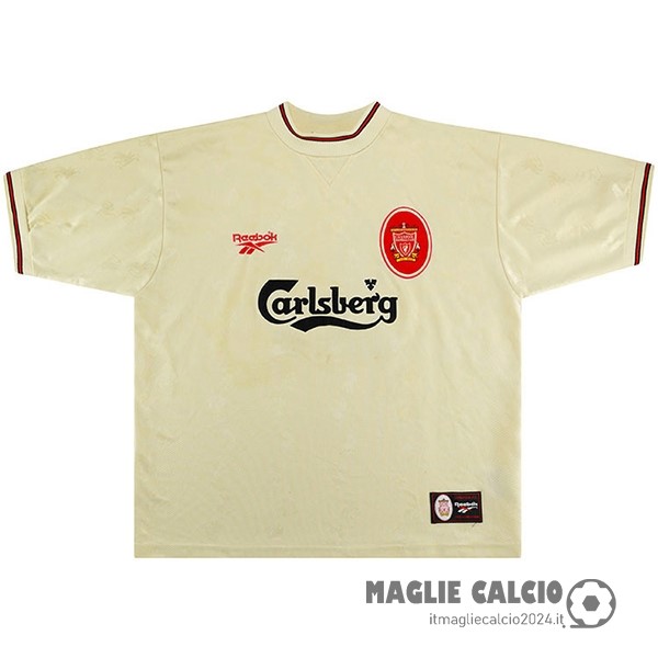 Seconda Maglia Liverpool Retro 1996 1997 Bianco Creare Maglie Da Calcio