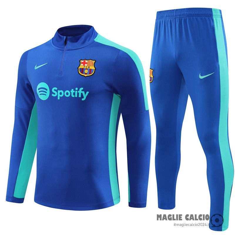 Set Completo Sudadera Formazione Barcelona 2023 2024 Azul Verde Creare Maglie Da Calcio