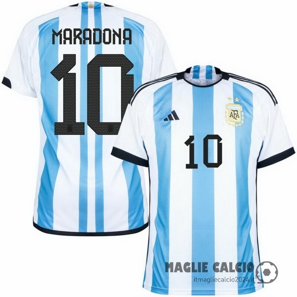 Thailandia NO.10 Maradona Prima Maglia Argentina 2022 Azul Creare Maglie Da Calcio