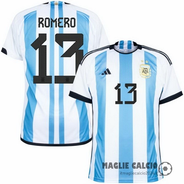 Thailandia NO.13 Romero Prima Maglia Argentina 2022 Azul Creare Maglie Da Calcio