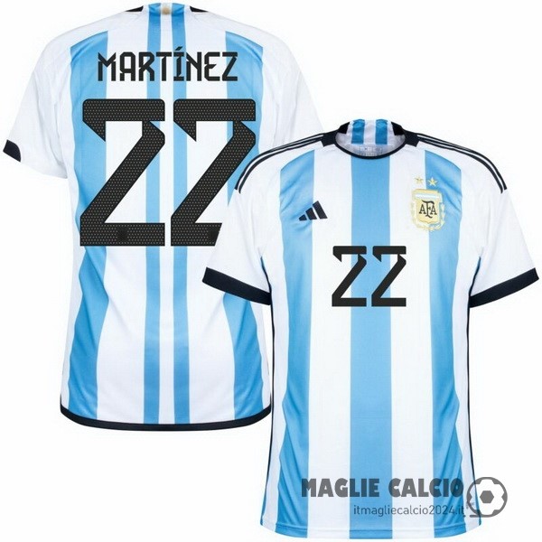 Thailandia NO.22 Martínez Prima Maglia Argentina 2022 Azul Creare Maglie Da Calcio