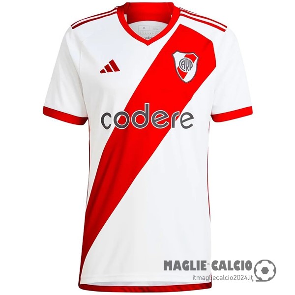 Thailandia Prima Maglia River Plate 2023 2024 Bianco Creare Maglie Da Calcio