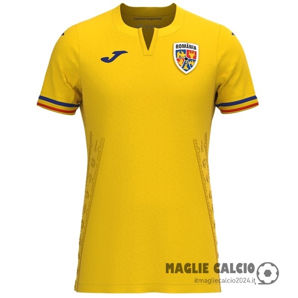 Thailandia Prima Maglia Romania 2023 Giallo Creare Maglie Da Calcio